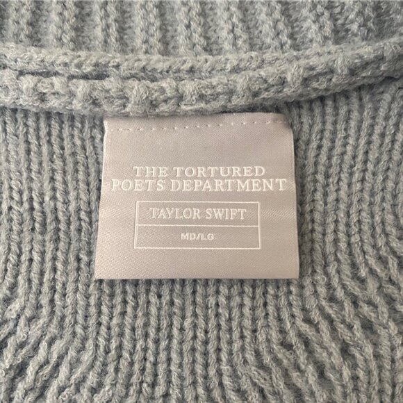 Taylor Swift The Tortured Poets Department Cardigan Gray - Picture 6 of 11